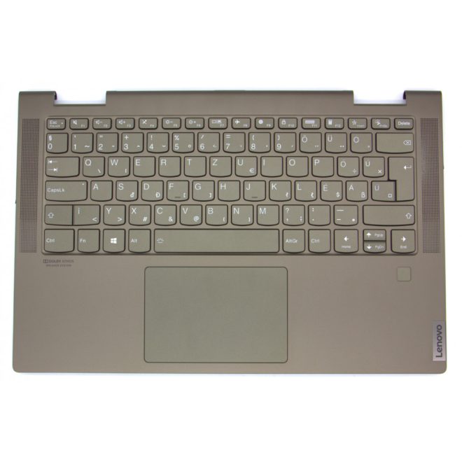 Lenovo Yoga 7-14ITL5 gyári új magyar háttér-világításos billentyűzet modul + touchpad, ujjlenyomat-olvasó (5CB1A08856)