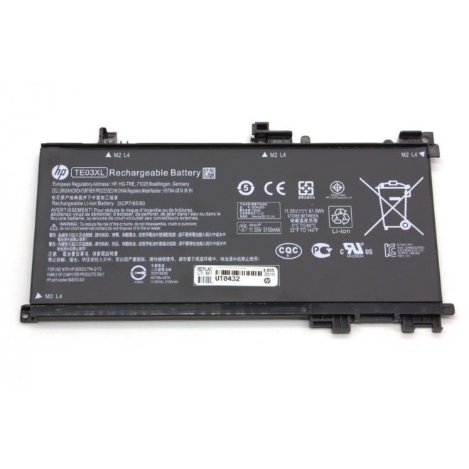 HP Omen 15-AX204NW Laptop Akkumulátor, gyári új, 8 cellás (5100mAh)