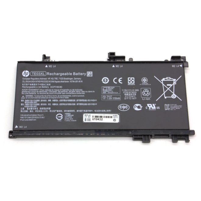 HP Omen 15-AX201NC Laptop akkumulátor, gyári új, 8 cellás (5100mAh)