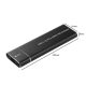 M.2 (NVME) SSD-hez külső fém ház Type-C (USB-C) és USB 3.1 kábellel (támogatott SSD méret: 2230, 2242, 2260, 2280)