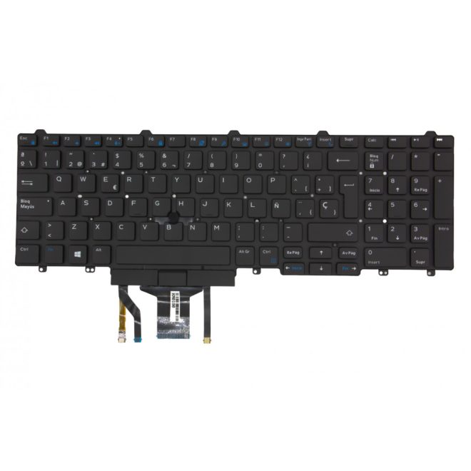 Dell Precision 15 7510 fekete spanyol Laptop billentyűzet