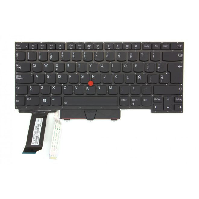 Lenovo ThinkPad E14 Gen 2 fekete spanyol Laptop billentyűzet
