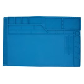   Hőálló, antisztatikus 55x35cm kék szilikon laptop, tablet, telefon szerelő lap, pad, alátét, tálca