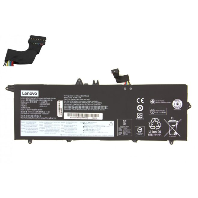 Lenovo ThinkPad T14s Gen 1 Laptop Akkumulátor, gyári új, 3 cellás (4950mAh)