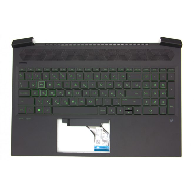HP Pavilion Gaming 16-A000, 16T-A000 sorozathoz gyári új magyar háttér-világításos zöld - fekete billentyűzet modul (M02039-211)