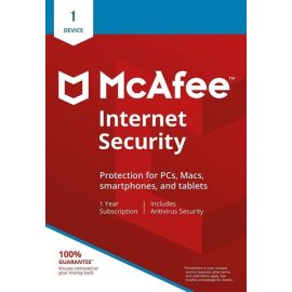   McAfee Internet Security vírusirtó szoftver – 1 éves licenc, 1 készülékre. Megbízható védelem vírusok, kártevők és online fenyegetések ellen, biztonságos böngészéshez és adatvédelemhez