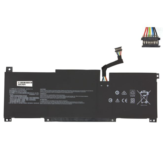 MSI 15 A10RAS Laptop akkumulátor, gyári új, 3 cellás (4600mAh)