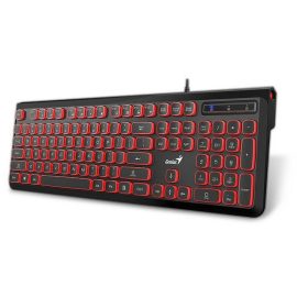 Genius Slimstar 260 fekete-piros magyar USB billentyűzet