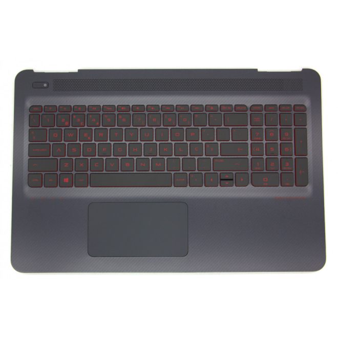 HP Omen 15-AX200 fekete-piros portugál Laptop billentyűzet