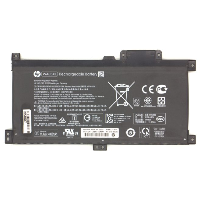 HP Pavilion X360 15-BR000 Laptop akkumulátor, gyári új, 3 cellás (4000mAh)
