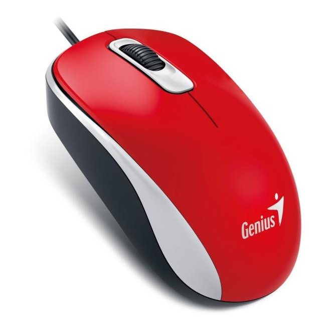 Genius DX-110 vezetékes piros optikai egér