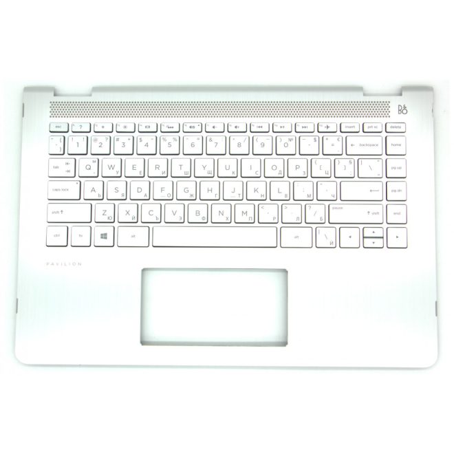 HP Pavilion X360 14-BA0, 14-BA1, 14T-BA0, 14M-BA0 sorozathoz gyári új bolgár ezüst háttér-világításos billentyűzet modul (928708-261)