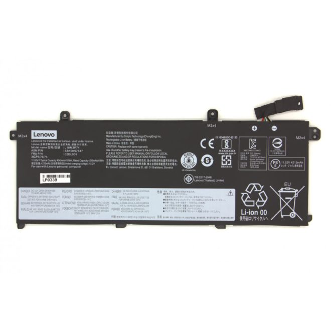 Lenovo ThinkPad T490 Laptop Akkumulátor, gyári új, 3 cellás (4215mAh)