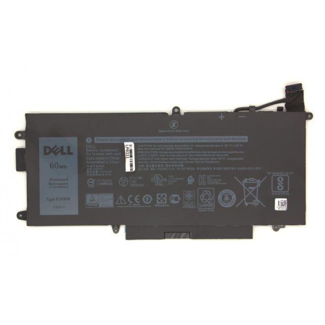 Dell Latitude 7390 2-in-1 gyári új 7500mAh akkumulátor (K5XWW, N18GG, 725KY)