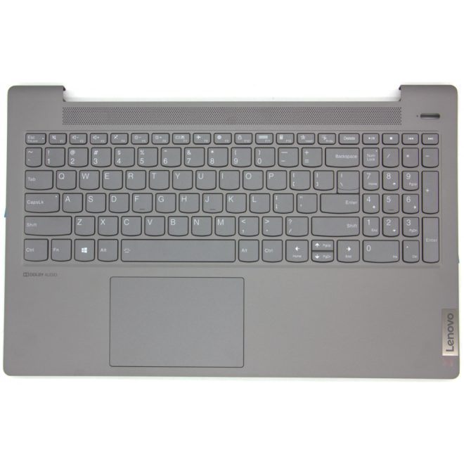 Lenovo IdeaPad 5-15ARE05, 5-15IIL05, 5-15ITL05 gyári új US angol sötét szürke háttér-világításos billentyűzet modul + touchpad (AM1XX000410)