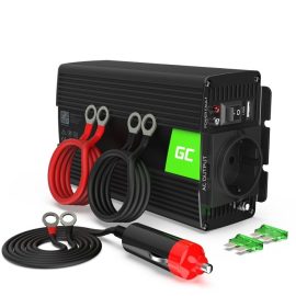   12V autós inverter 500W/1000W DC 12V átalakító AC 230V-ra, Green Cell Pro Power Inverter INV03DE