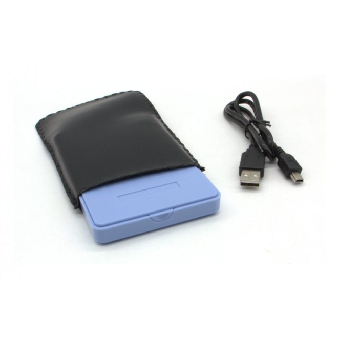 2.5' SATA HDD USB2.0-s világoskék külső ház