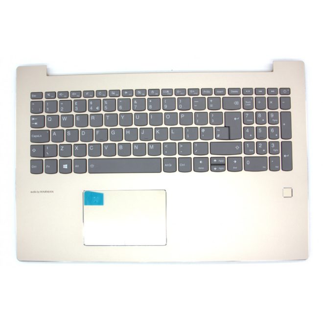 Lenovo IdeaPad 520-15IKB gyári új európai háttér-világításos arany - szürke billentyűzet modul touchpaddal, ujjlenyomat-olvasóval (5CB0N98617)