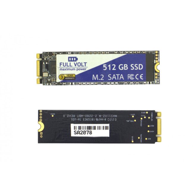 FULL VOLT 512GB gyári új M.2 (2280) SATA SSD kártya