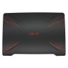 Asus FX504GD, FX504GM gyári új fekete (vörös mintás) LCD kijelző hátlap (90NR00I2-R7A010)