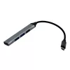 USB HUB elosztó - 1x Type-C (apa) csatlakozóval, 1x USB 3.0 és 3x USB 2.0 (anya) porttal, gyors és kényelmes eszközcsatlakoztatás laptophoz és PC-hez