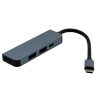 USB-C HUB 4 portos átalakító - HDMI, USB-C, 1x USB 3.0 és 1x USB 2.0 csatlakozóval, gyors adatátvitelhez és több eszköz egyszerű csatlakoztatásához laptophoz és PC-hez