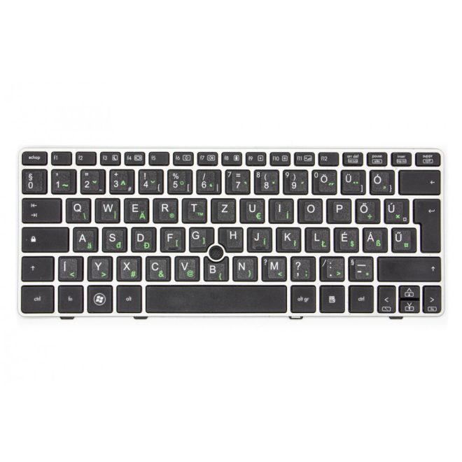 HP EliteBook 2560p, 2570p gyári új, matricával magyarított ezüst keretes magyar billentyűzet trackpointtal (701979-211, 651390-211, 638512-211)