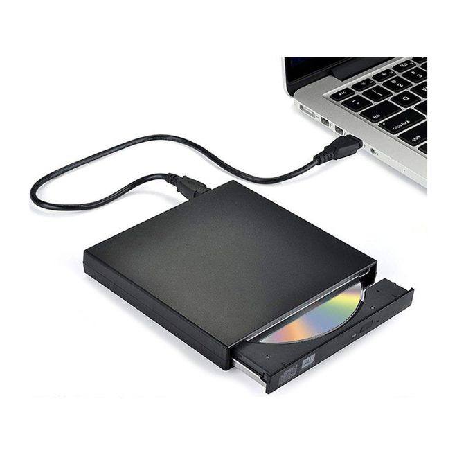 USB-s Külső Hordozható DVD és CD író és olvasó, Audió zene CD-t is olvas (8xDVD írás, 24xCD írás)