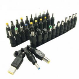   37 darabos DC adapter PLUG átalakító szett 3db kábellel, labortápegységhez és univerzális töltőhöz