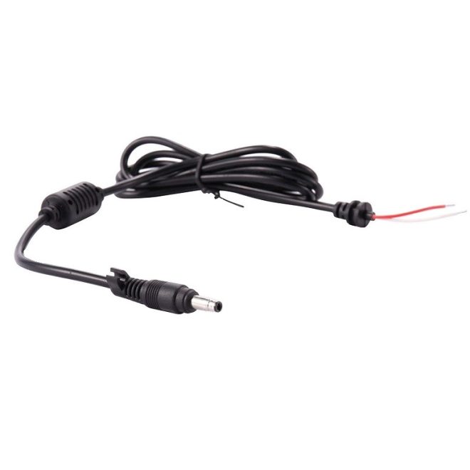 Szerelhető kábel labortápegységhez, laptop töltőhöz, adapterhez 2,5mm/5,5mm-es csatlakozóval