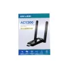 LB-LINK® AC1300 USB WiFi adapter – dupla antennával, Dual Band 2.4/5GHz támogatással, gyors és stabil vezeték nélküli kapcsolatért laptophoz és PC-hez