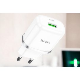   hoco. N3 Special fali telefon és tablet gyorstöltő 18W, Qualcomm 3.0, fehér (N3)