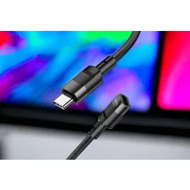   hoco. U107 USB-C (apa) - USB-C (anya)  Type-C hosszabbító adatkábel, töltőkábel, 1,2m (U107)