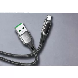   hoco. S51 Extreme USB/Type-C 1.2 méteres adat és töltő kábel (gyorstöltő), teljesítménymérővel (S51)