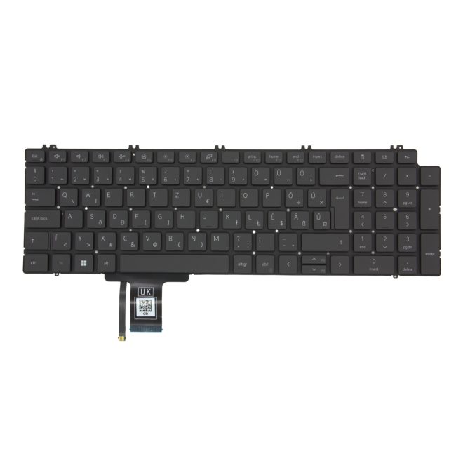 Dell Precision 7550, 7560, 7750 magyar keret nélküli háttér-világításos billentyűzet (VCM80)