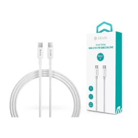   Fehér USB-C to USB-C 1,5 méter összekötő kábel, 100W PD (ST379536)