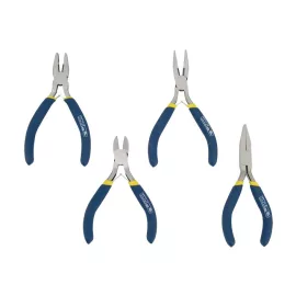   EXTOL® Craft Műszerész fogó készlet 4 db, 125 mm kombinált, rádiós, hosszú csőrű, oldalcsípő (7724)