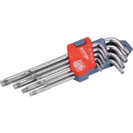   EXTOL® PRÉMIUM 9db-os Torx kulcs készlet, lyukas T10-T50 Chrome Vanadium (6601)