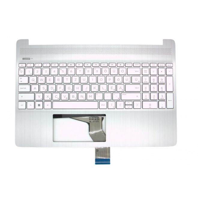 HP 15s-eq gyári új magyar ezüst billentyűzet modul touchpadnélkül (M17185-211)
