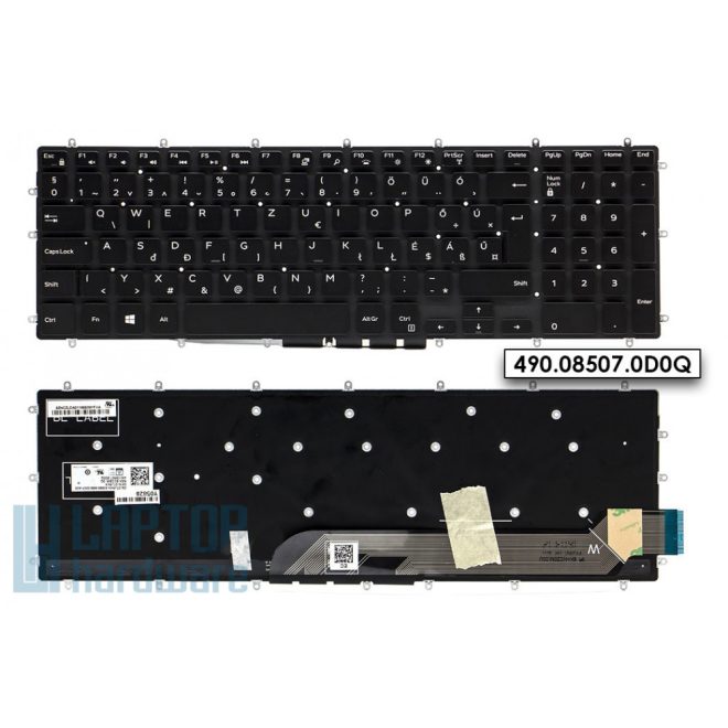 Dell Inspiron 7567 fekete magyar Laptop billentyűzet