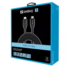   SANDBERG HDMI 5m összekötő kábel, HDMI 2.0 4K UHD (509-00)