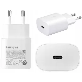   Samsung Gyári USB-C 25W Telefon és Tablet Töltő, Adapter, Fehér (EP-TA800EWE)  