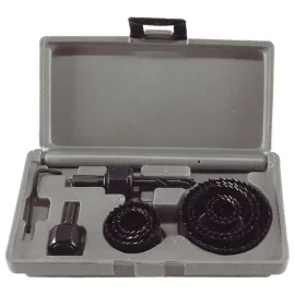   EXTOL® Craft körkivágó készlet fához műanyag dobozban, 11db-os, 25mm mélység, 20-65mm (1806)