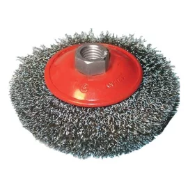   EXTOL® Craft drótcsiszoló körkefe kúpos, hullámos szálú, M14x2 sarokcsiszolóra, 100mm, max. 12500 fordulat percenként (17006)