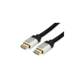   HDMI 2.1 kábel, apa/apa, 8K/60Hz, eARC, VRR, QMS, QFT, ALLM, DSC, aranyozott, 1m (Equip - 119380)