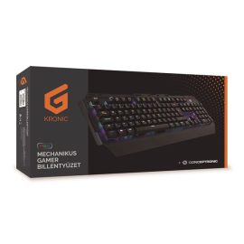   Conceptronic KRONIC01 RGB világítós magyar kiosztású MECHANIKUS gamer billentyűzet, kék kapcsolók (KRONIC01HU)