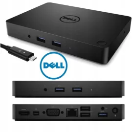   Dell WD15 USB-C Dokkoló állomás 130W-os Dell töltővel, HDMI, miniDisplayPort, VGA, LAN és USB csatlakozókkal