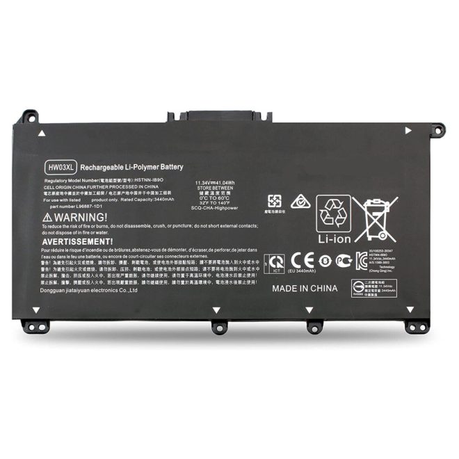 HP 240 G9, 250 G9, 255 G8, 255 G9 helyettesítő új 3 cellás 3454mAh akkumulátor (HW03XL)