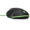 HP Pavilion RGB Lighting Gamer egér | Gaming 200 | Fekete egér Neon Zöld kábellel