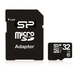   Silicon Power 32GB UHS-I MicroSDHC kártya + adapter (SP032GBSTH010V10SP)
